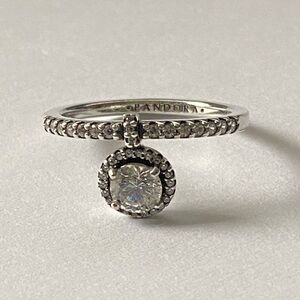 Pandora Round Dangle Sparkle Ring